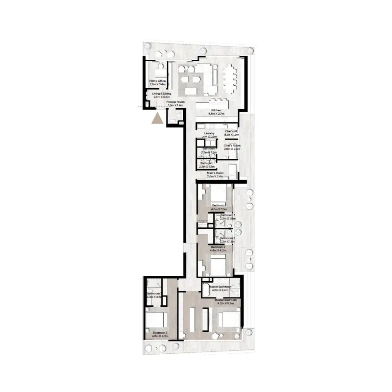 4 bedroom floor plan