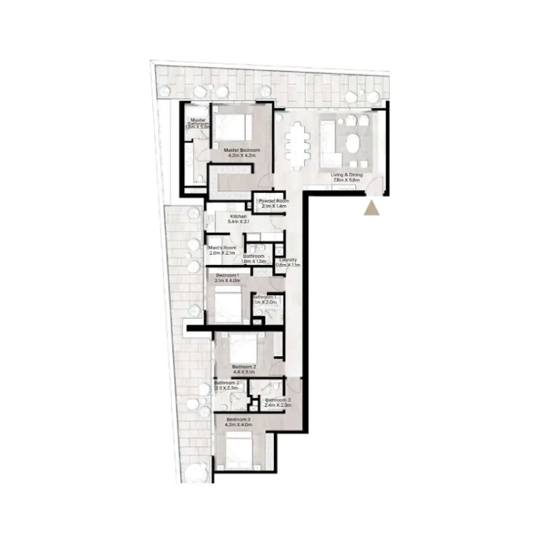 4 bedroom floor plan