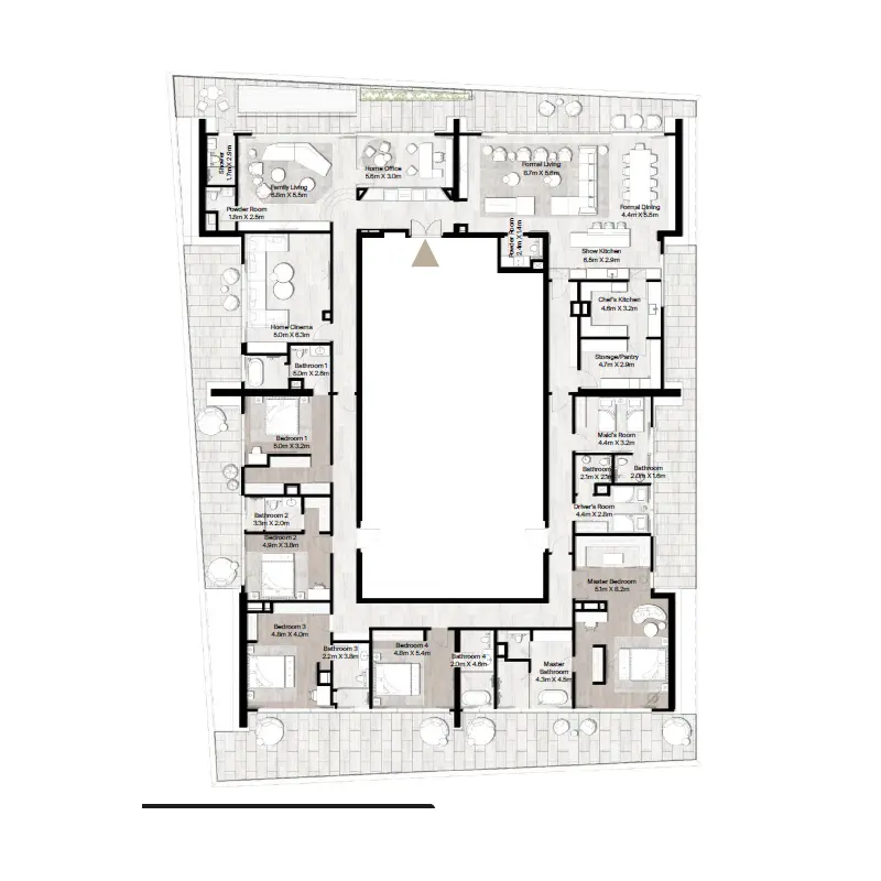 5 bedroom floor plan