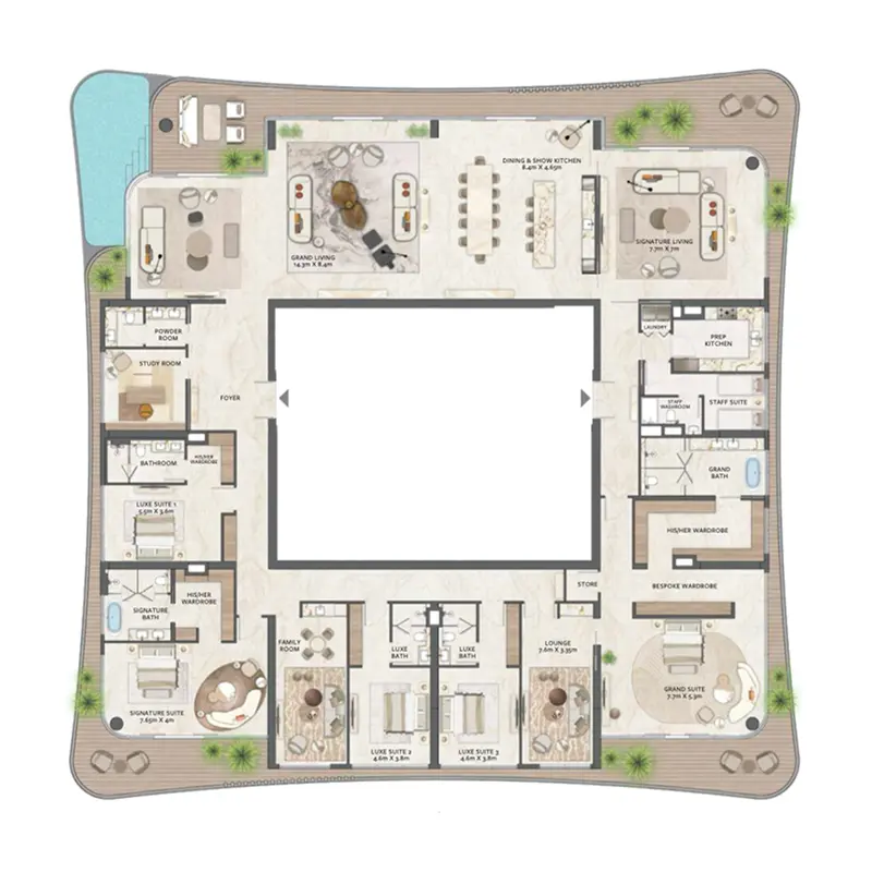 5 bedroom floor plan
