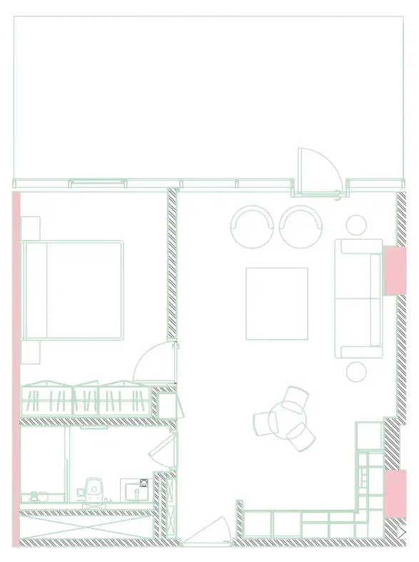 1 Bedroom apartments - The Pad by Omniyat floor plan