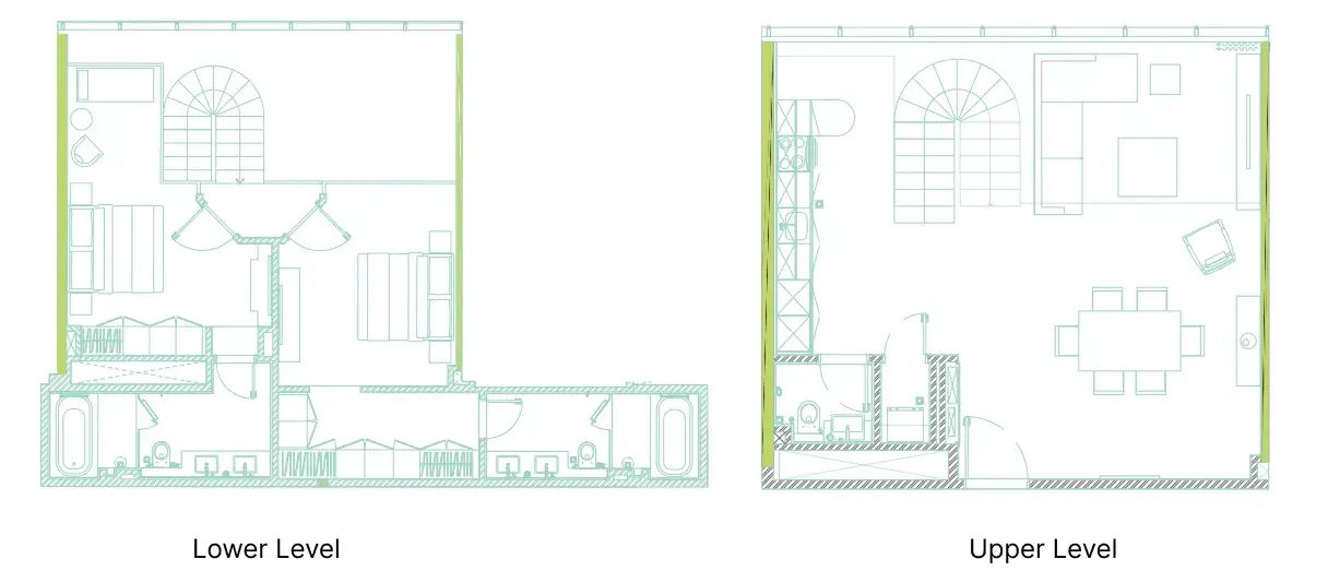 2 Bedrooms apartments - The Pad by Omniyat floor plan