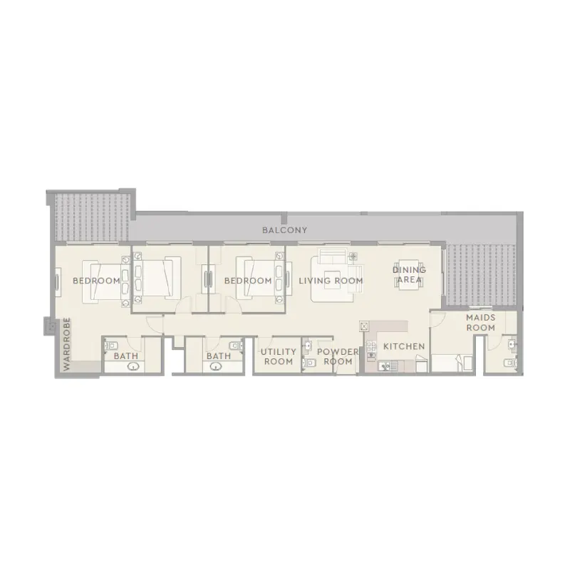 3 bedroom floor plan