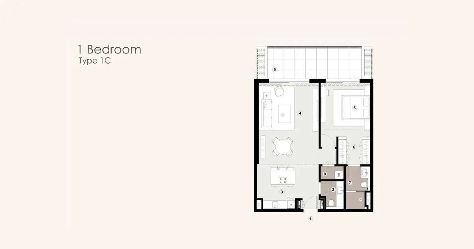 Type 1C floor plan