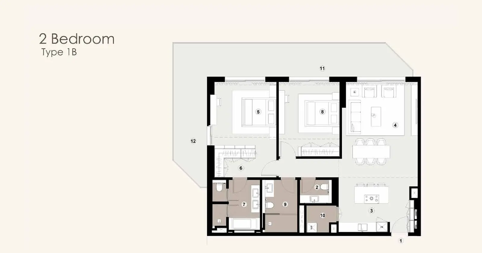 Type 1B floor plan