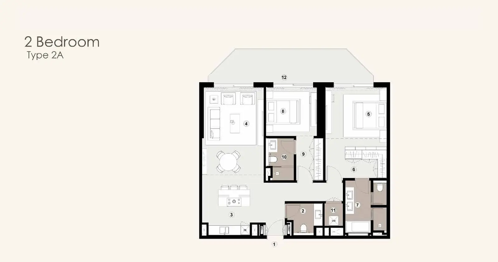 Type 2A floor plan