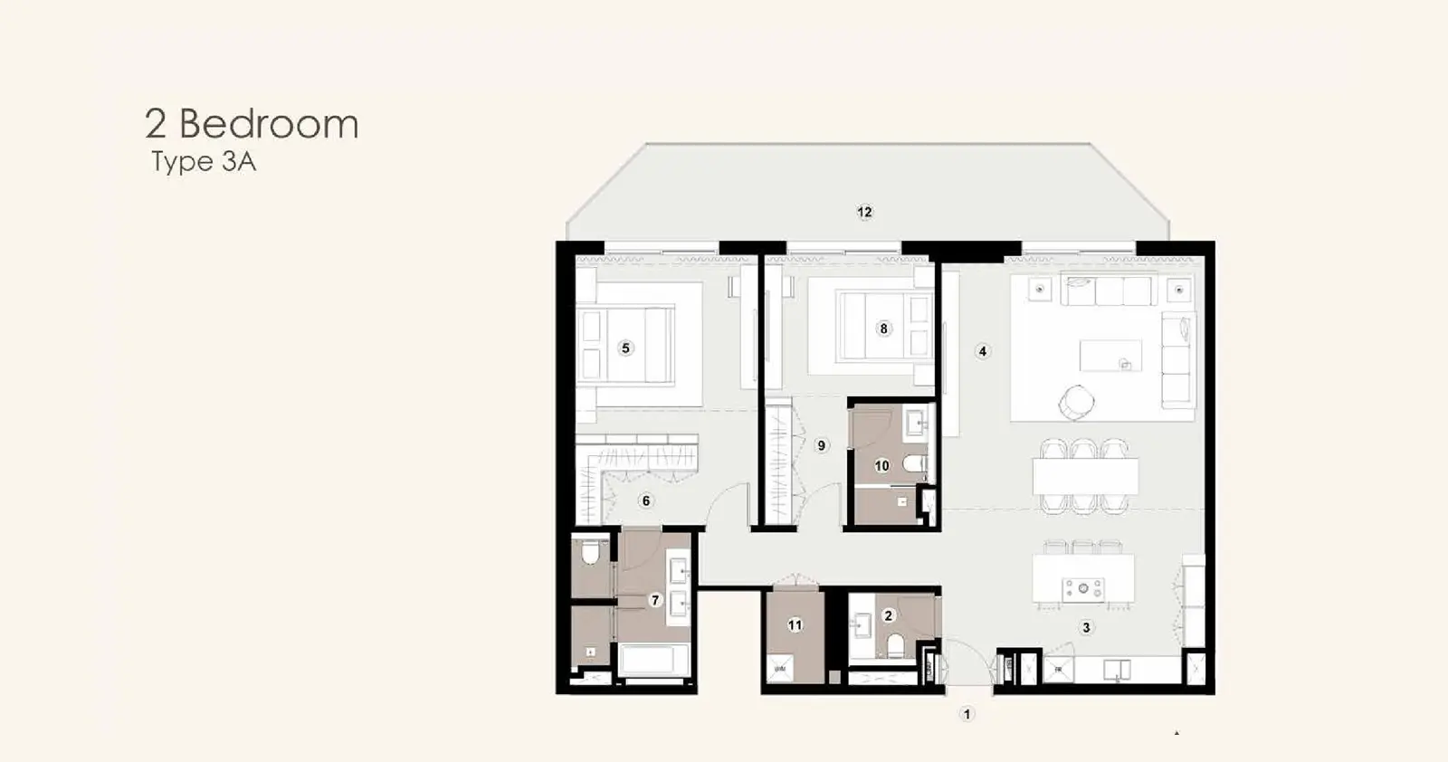 Type 3A floor plan