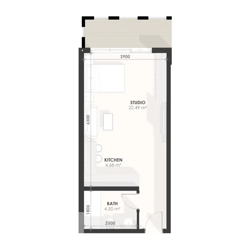 Studio floor plan
