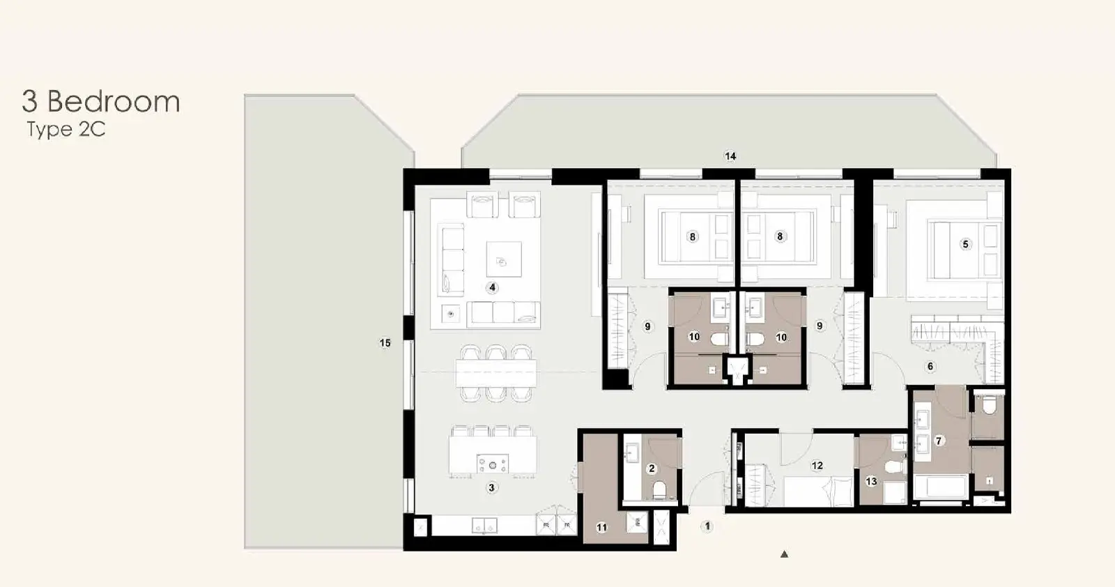 Type 2C floor plan