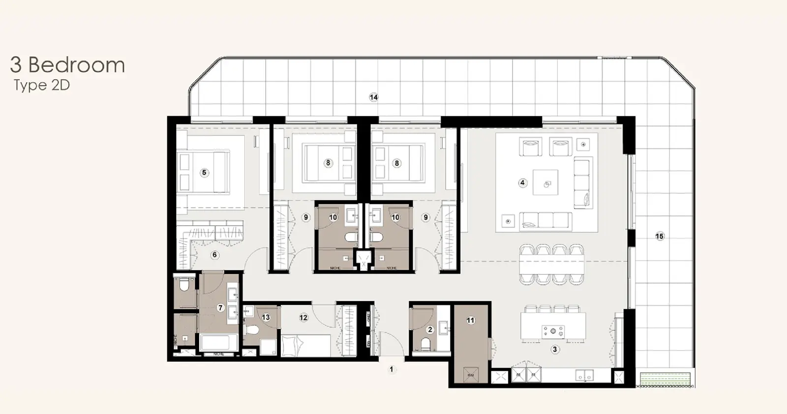 Type 2D floor plan