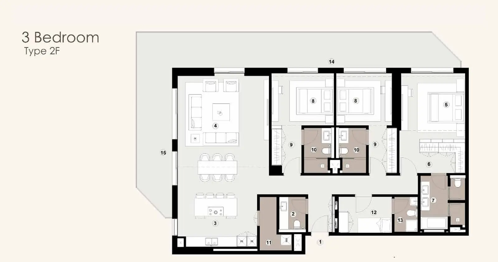 Type 2F floor plan