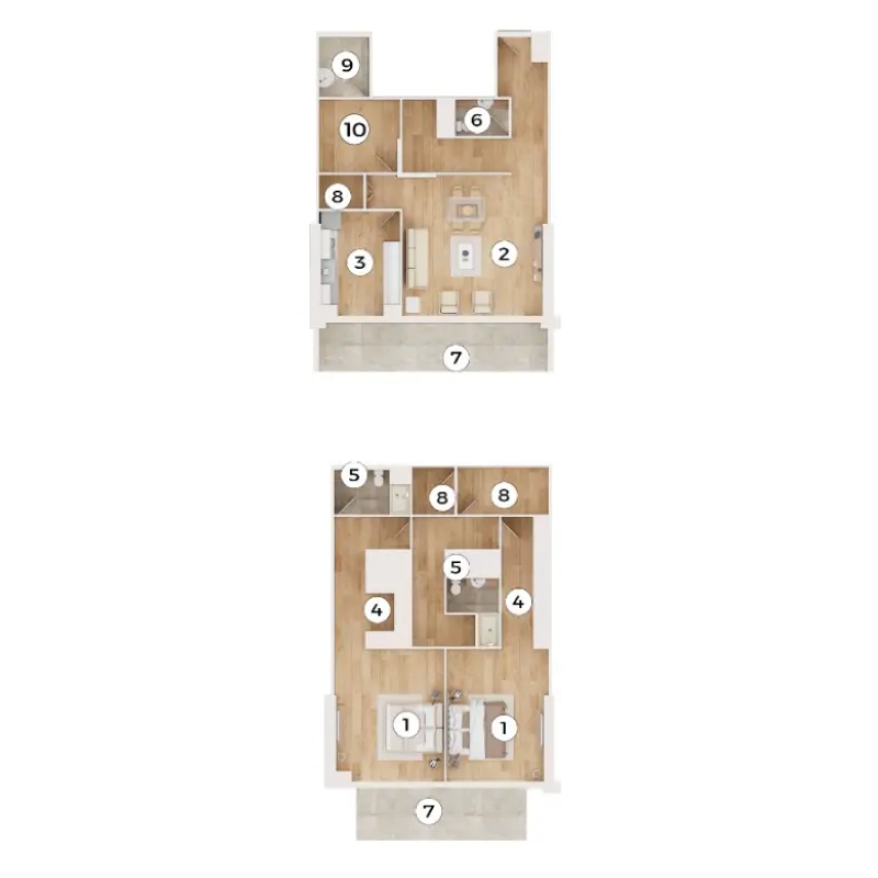 2 bedroom floor plan