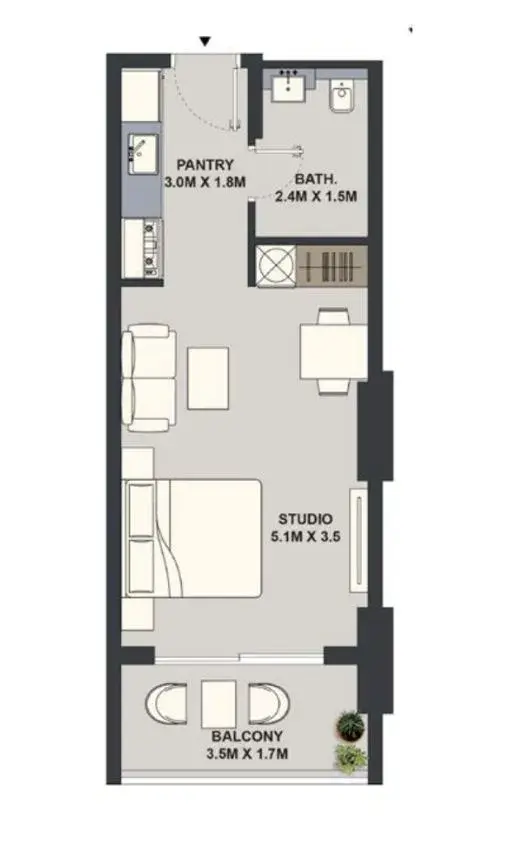 Studio apartments - Maison Elysee floor plan