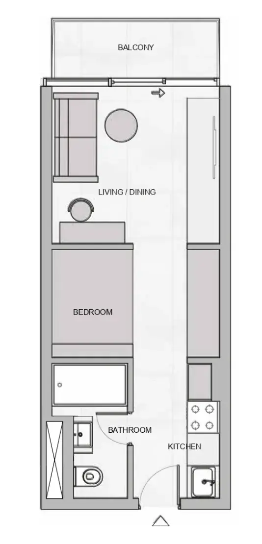 Studio apartments - The Community JVT floor plan