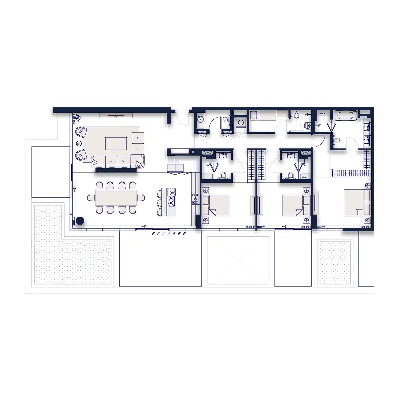 3 bedroom Apartments -  Silena Residences floor plan
