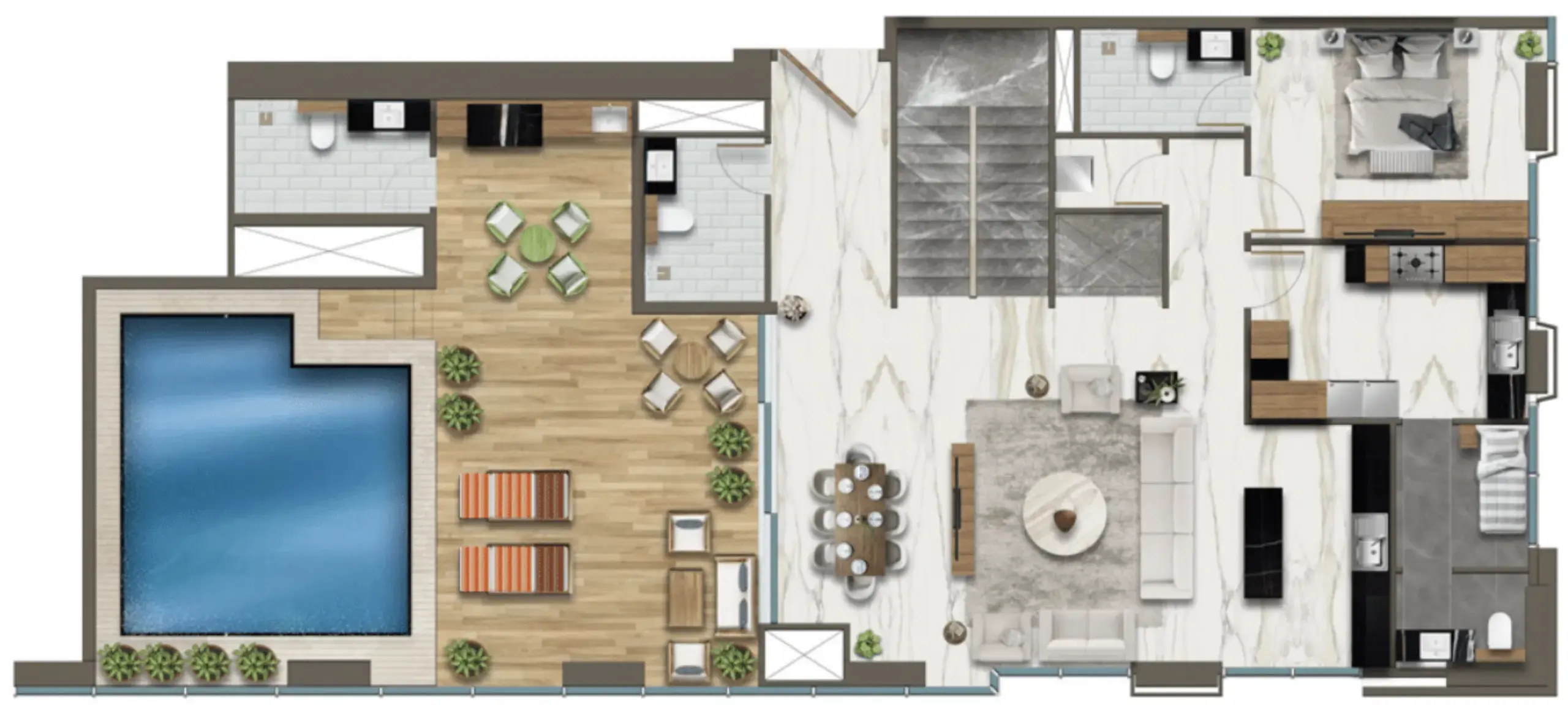 5 Bedrooms duplex - Aeternitas floor plan