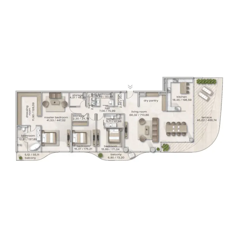 3 bedroom floor plan