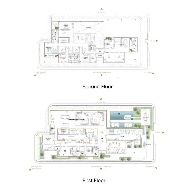 6 Bedrooms penthouse - Serenia Living floor plan
