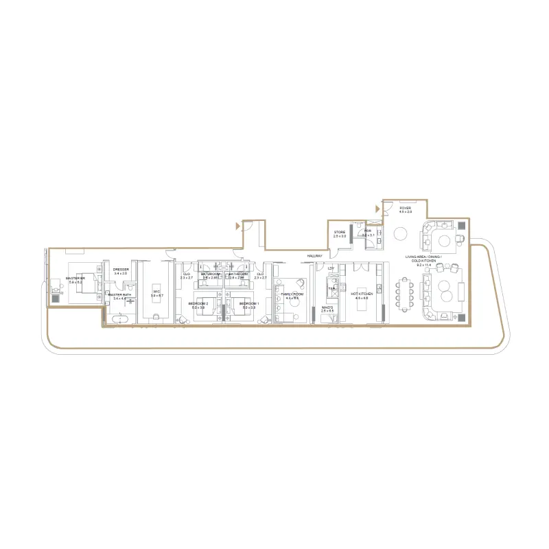 4 bedroom floor plan
