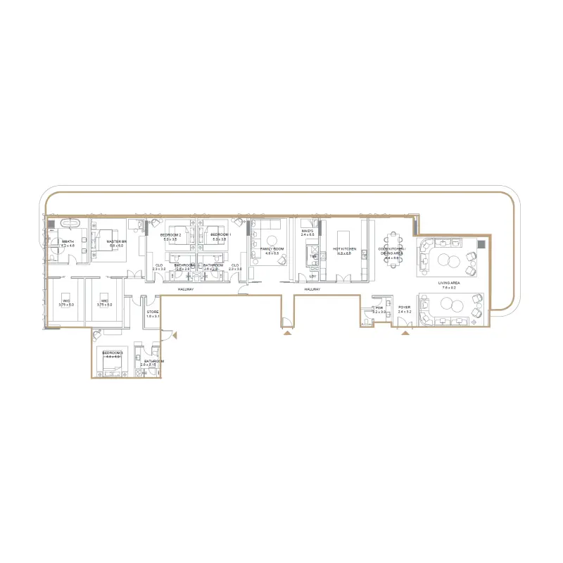 4 bedroom floor plan