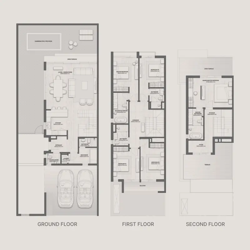 5 bedroom+pool floor plan
