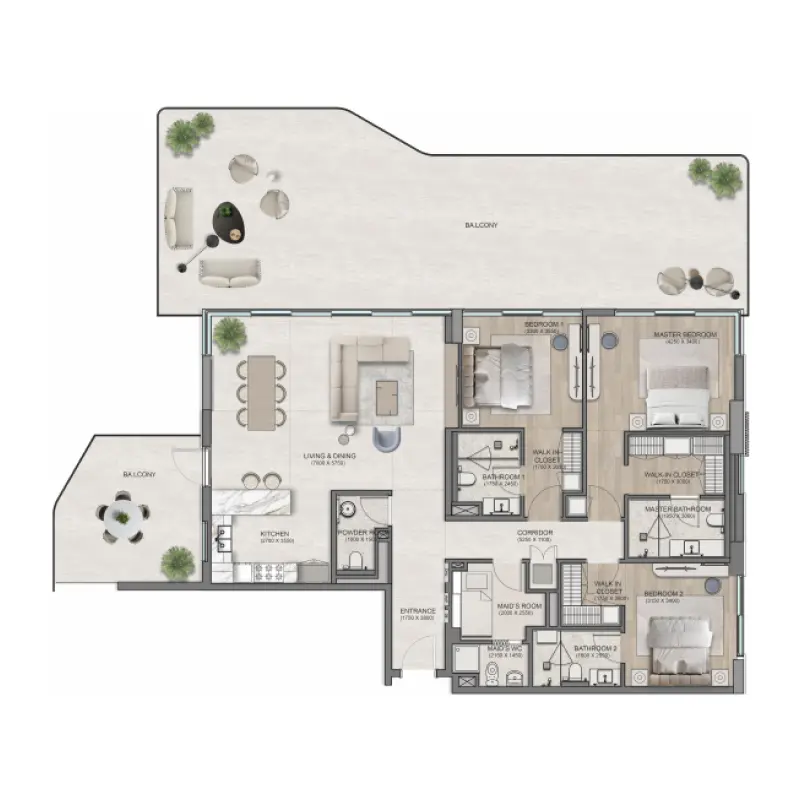 3 bedroom floor plan