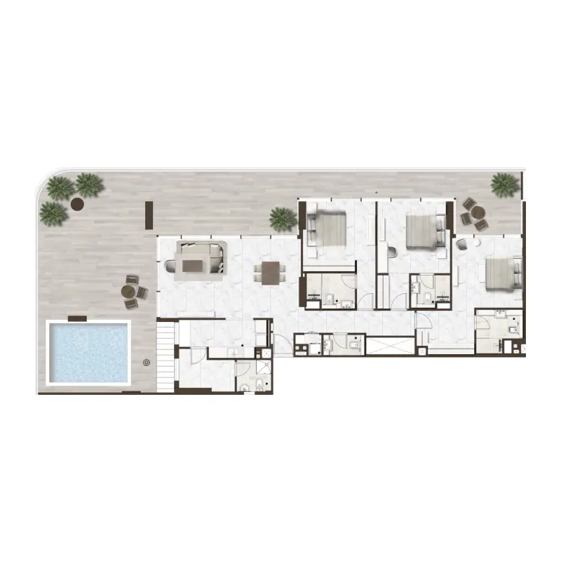 3 bedroom floor plan