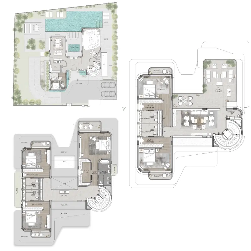 6 bedroom floor plan