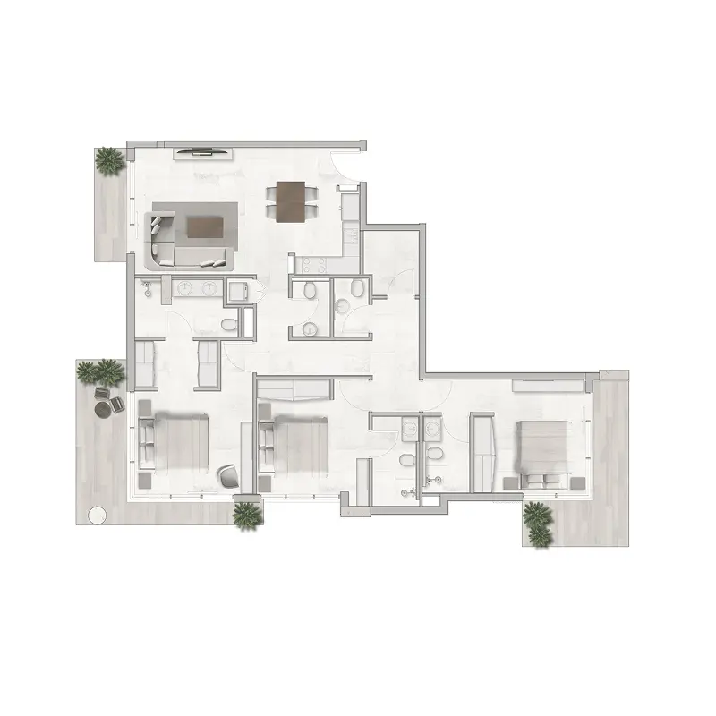 3 bedroom floor plan