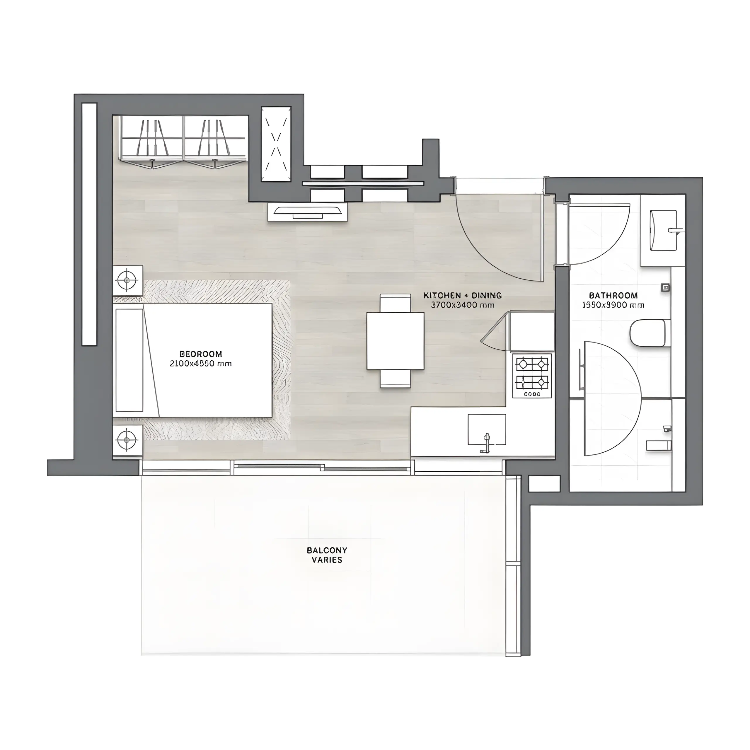 Studio floor plan