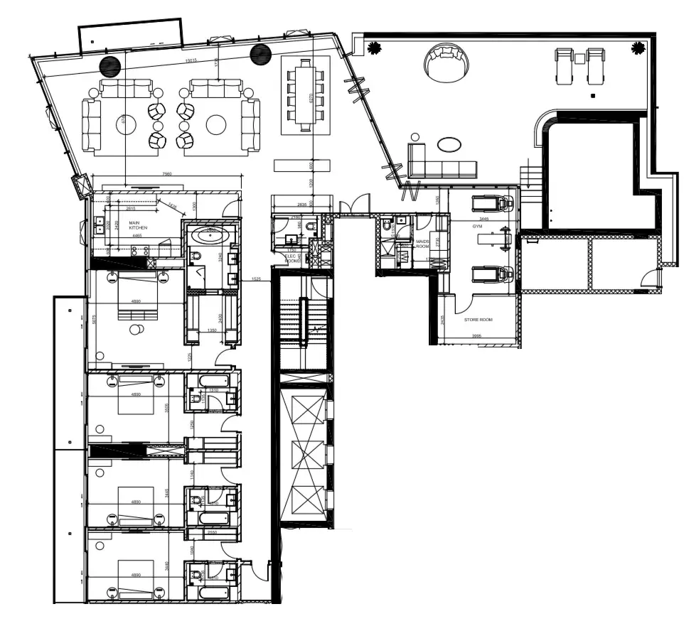 4 Bedrooms penthouse - Me Do Re 2 floor plan