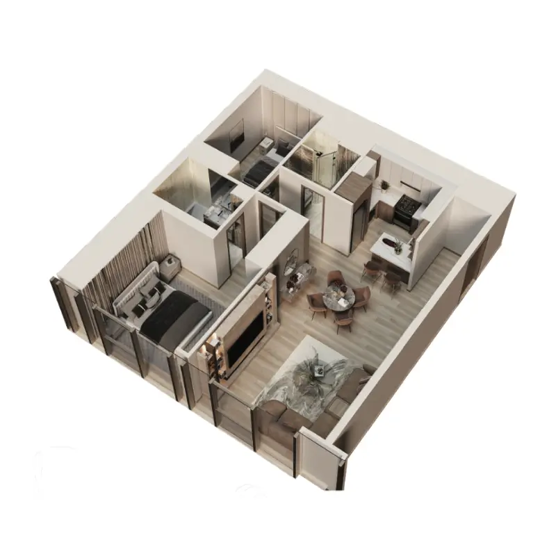 2 bedroom floor plan