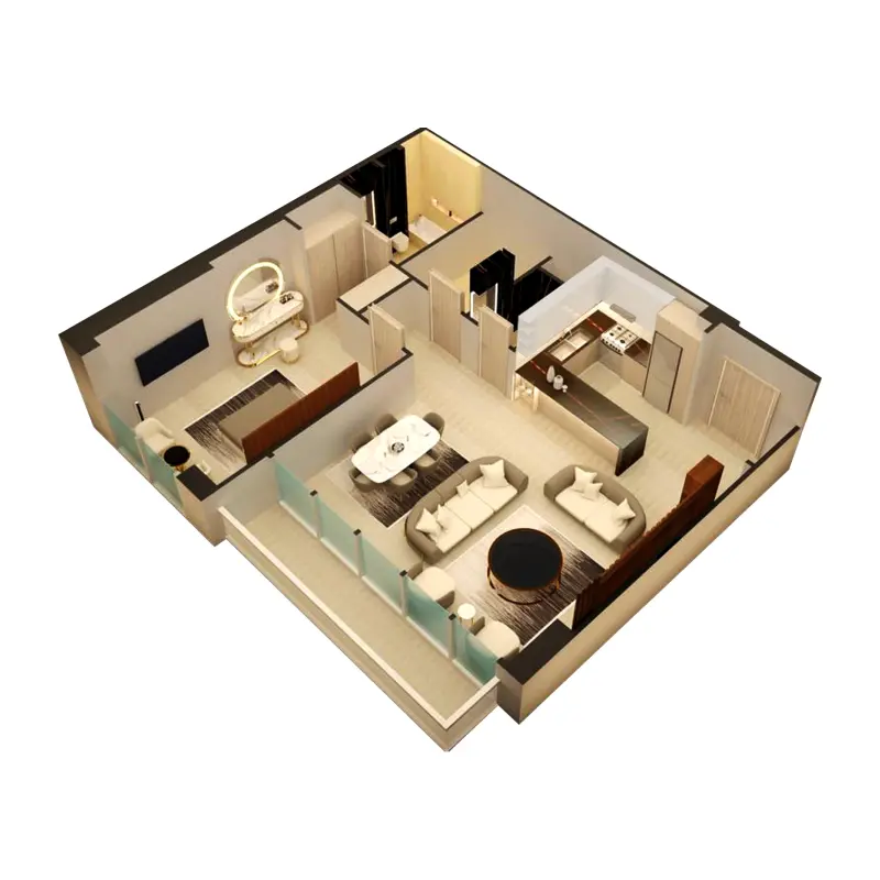 1 bedroom floor plan