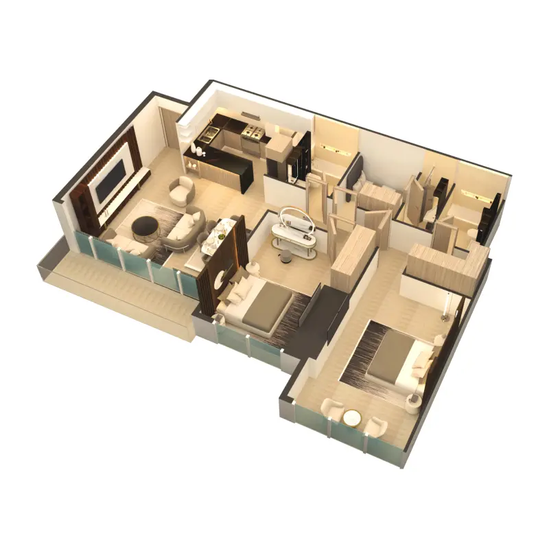 2 bedroom floor plan