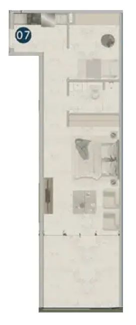 Studio apartments - Franck Muller Vanguard floor plan