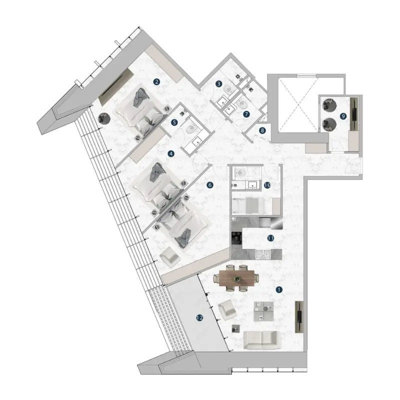 3,5 bedroom floor plan