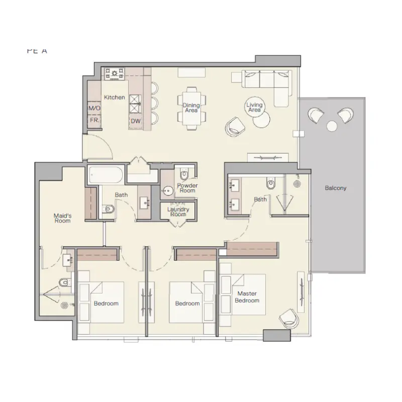 3 bedroom floor plan
