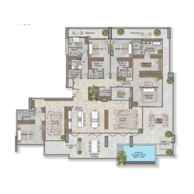 4 bedroom floor plan