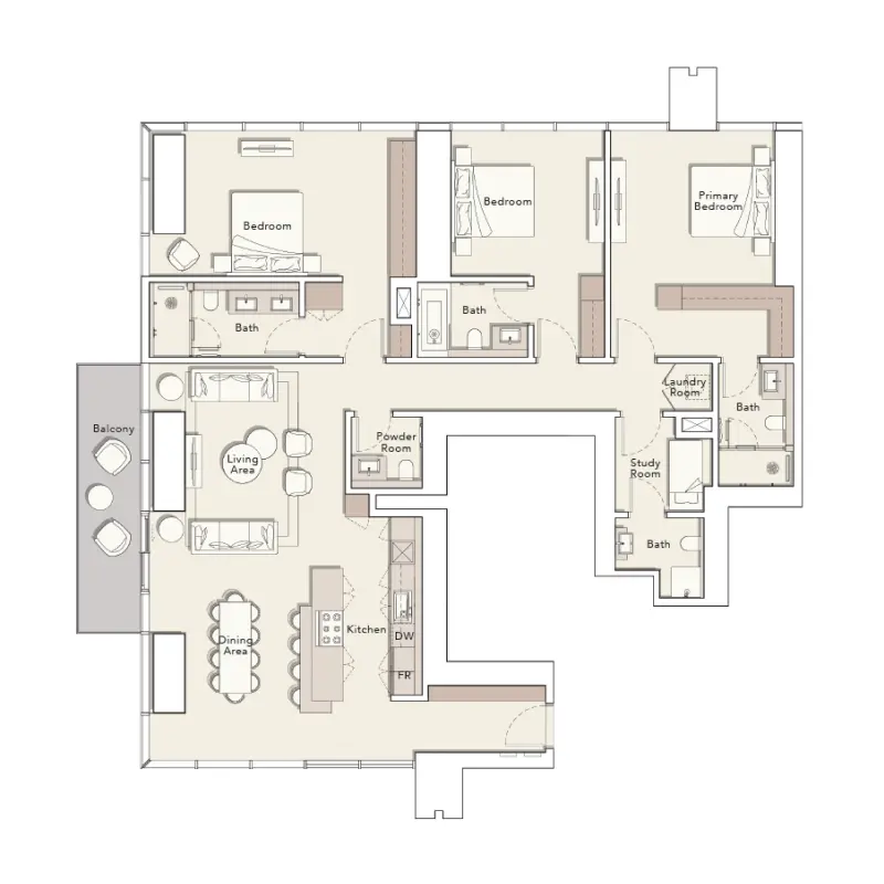 3 bedroom floor plan