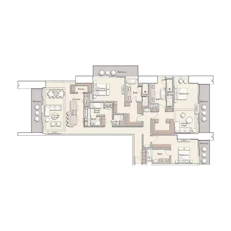 3 bedroom floor plan