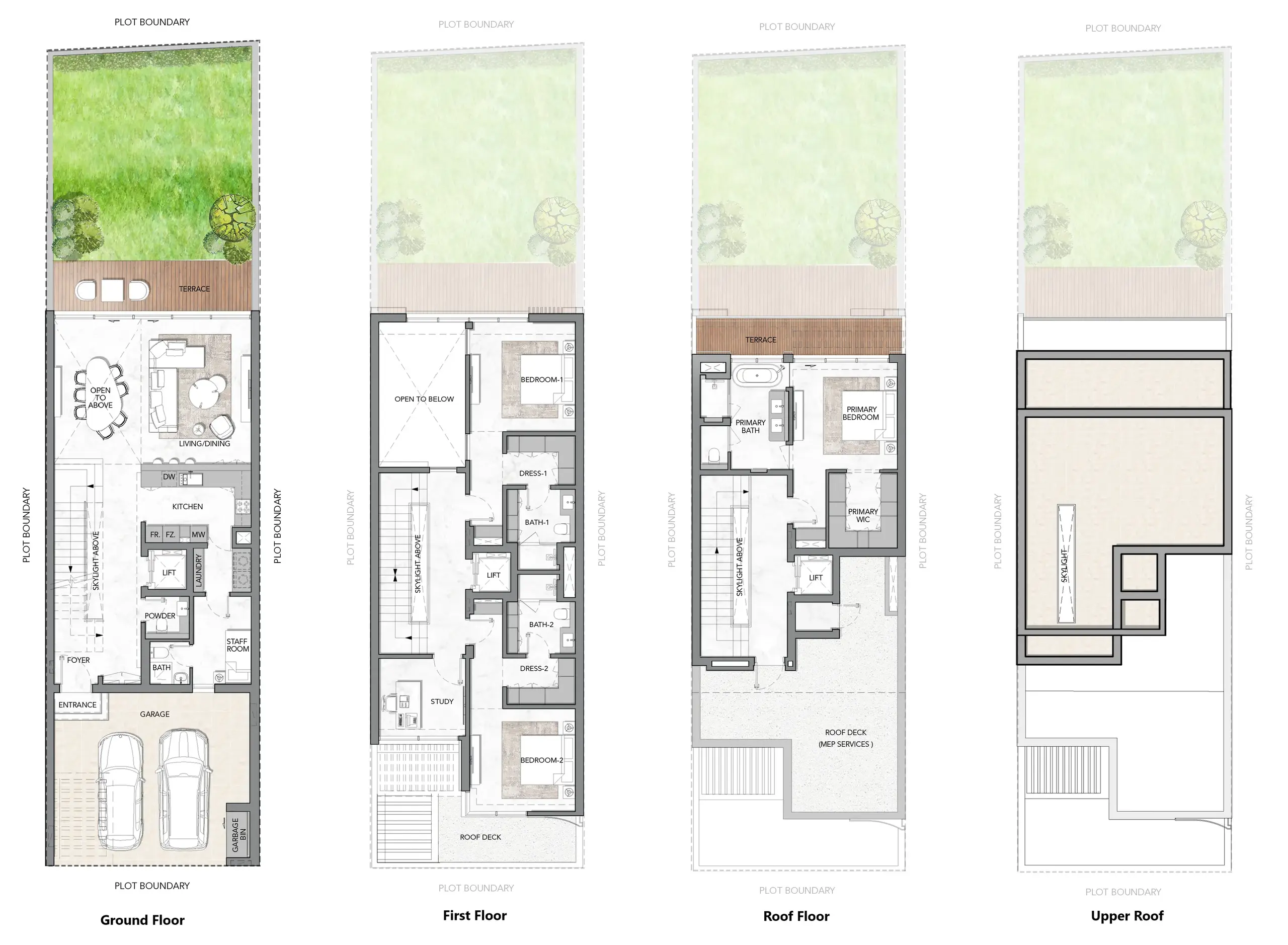 3 Bedrooms townhouse - The Watercrest floor plan
