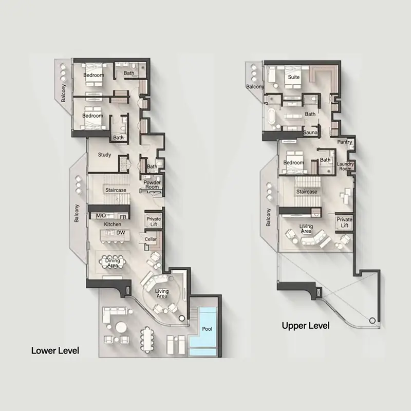 4 bedroom Penthouse -  Eltiera Heights floor plan