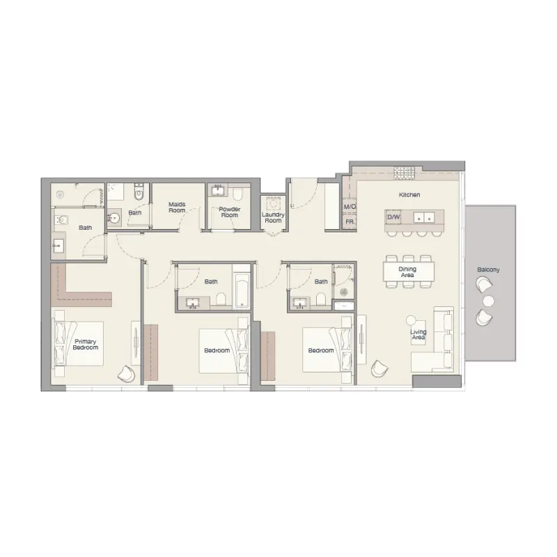 3 bedroom floor plan