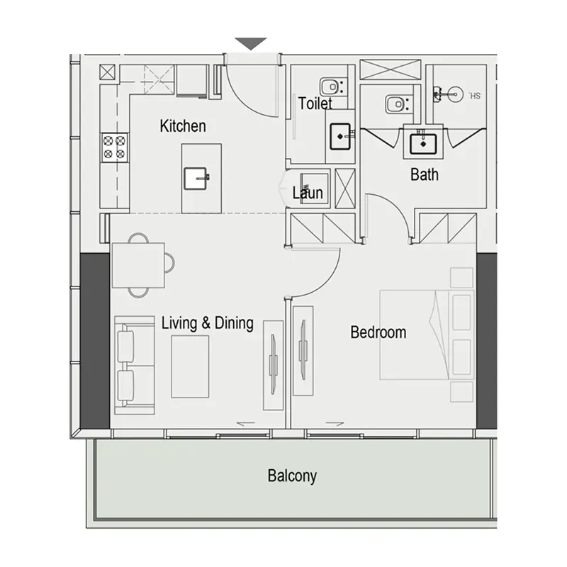 1 bedroom Apartments -  Sierra by Iman floor plan