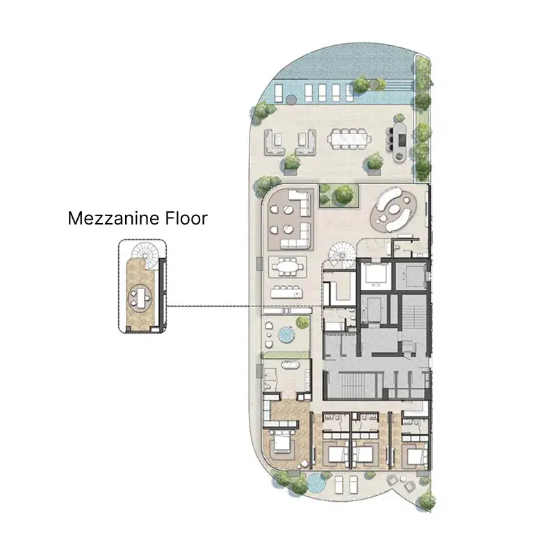 4 Bedrooms penthouse - Casa AHS floor plan