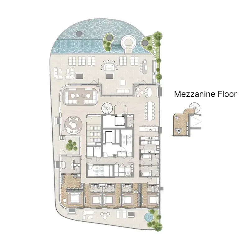 5 Bedrooms penthouse - Casa AHS floor plan