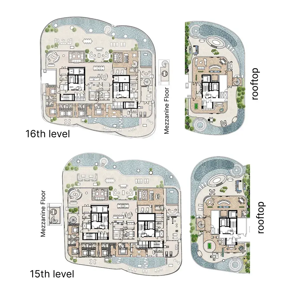 6 Bedrooms penthouse - Casa AHS floor plan