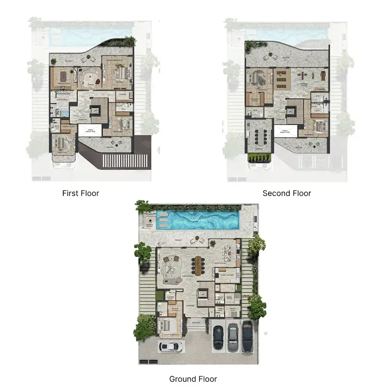 6 Bedrooms villa - Knightsbridge floor plan