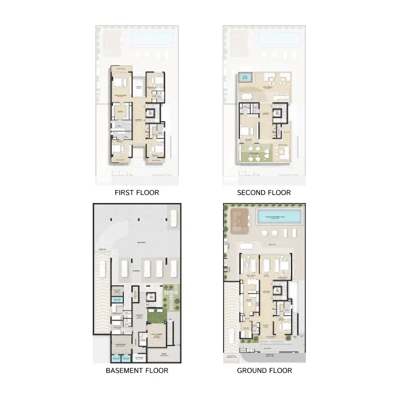 6 bedroom + pool Villa -  Wellington Grand Villas floor plan