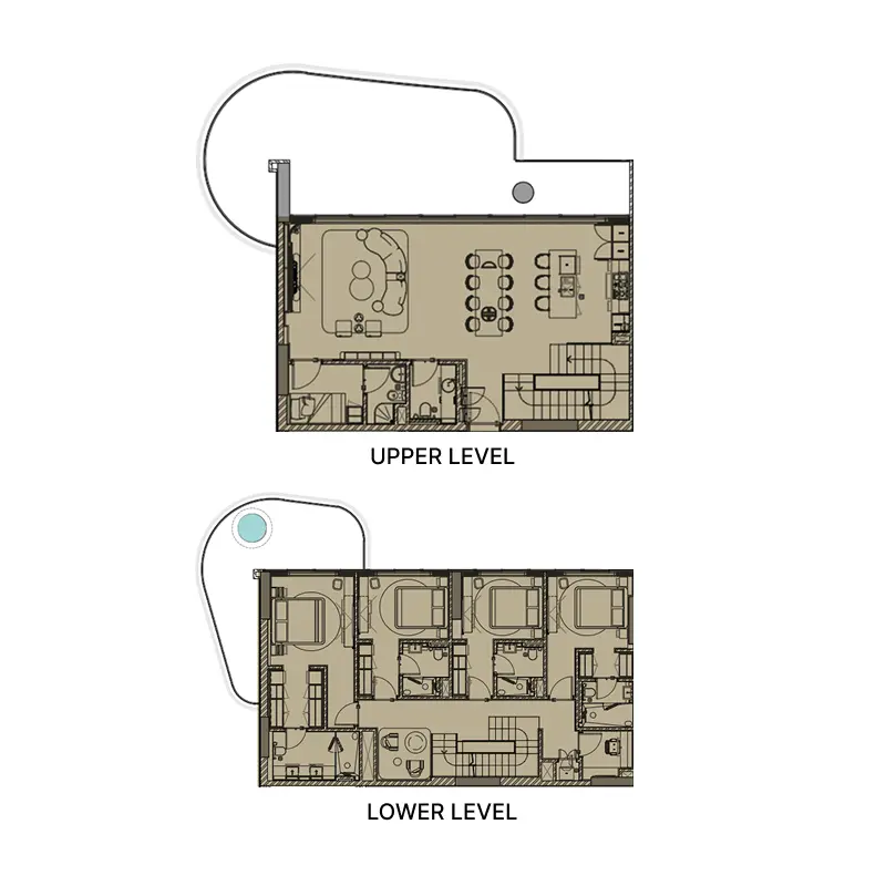 4 bedroom Duplex -  Beach Walk Grand 2 floor plan